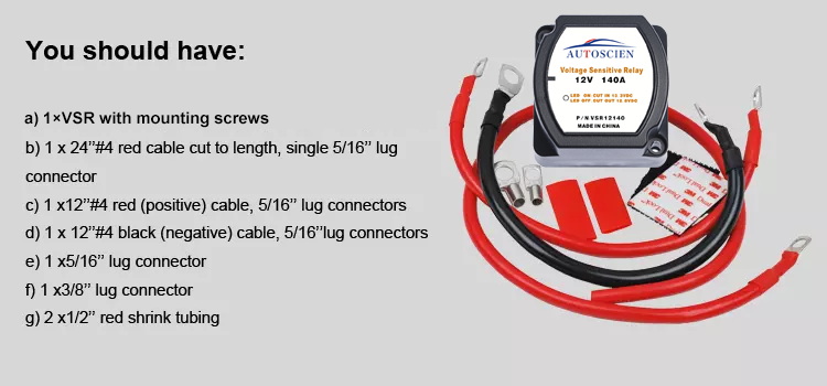  12V 140A voltage sensitive relay for ATV RTV_3 